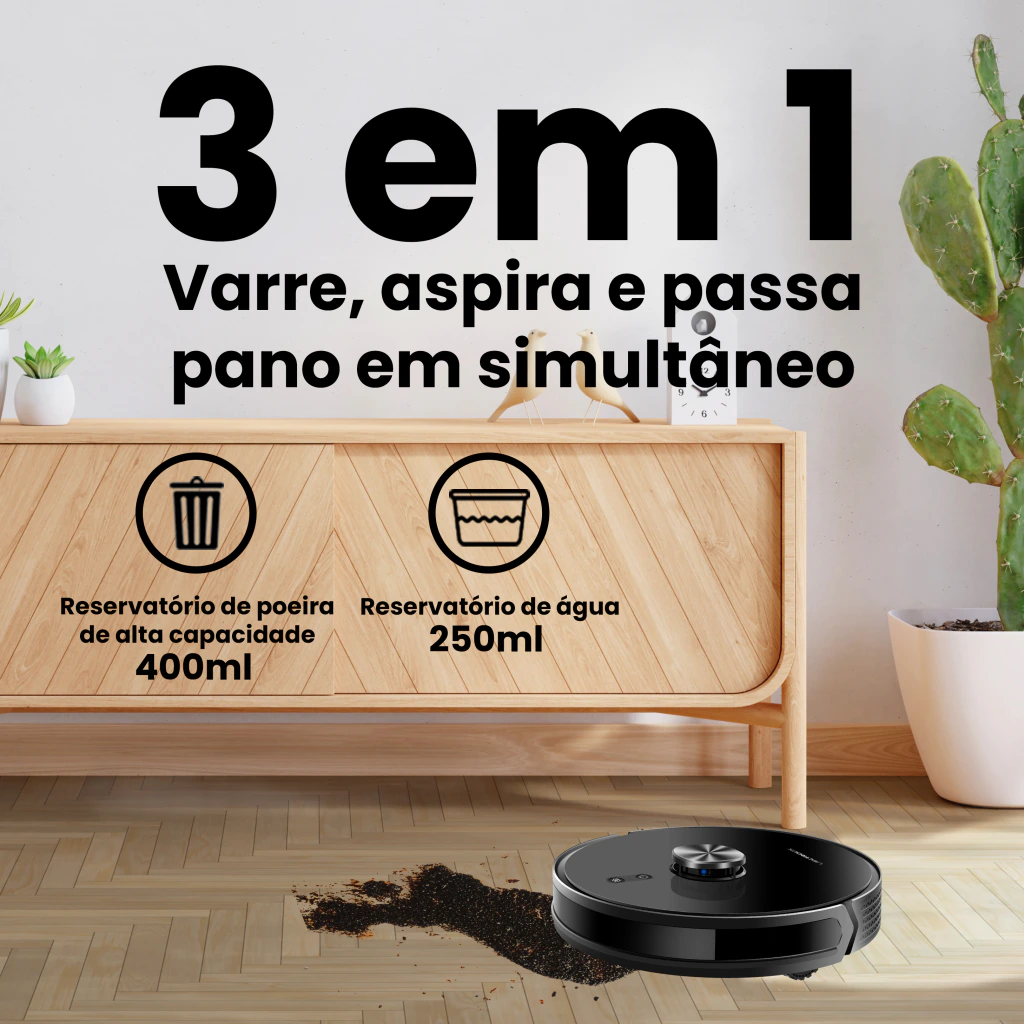 🧹 Review Robô Aspirador Liectroux XR500 Pro: Vale a Pena Investir no Mapeamento Laser LiDAR? robô aspirador liectroux xr500 pro limpeza